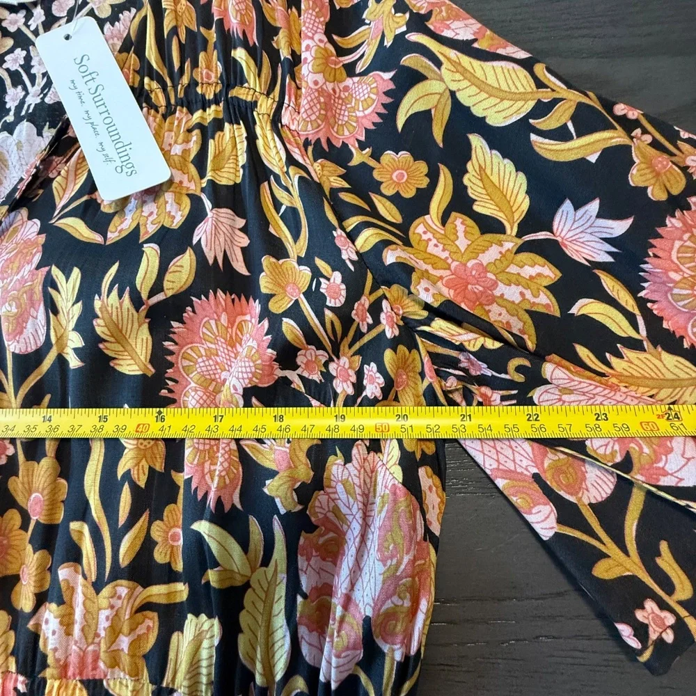 Soft Surroundings‎ Multi floral Tiered Maxi Dress Size 12